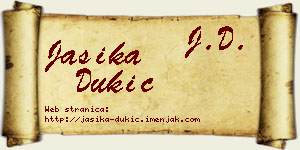 Jasika Dukić vizit kartica